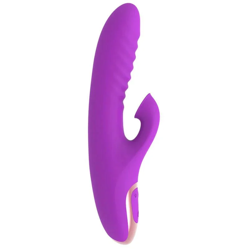 Rechargeable Silicone AV Stick Sex Toy Ocean Wave Vibrator with Sucking G-Spot Feature for Female Erotic Masturbation