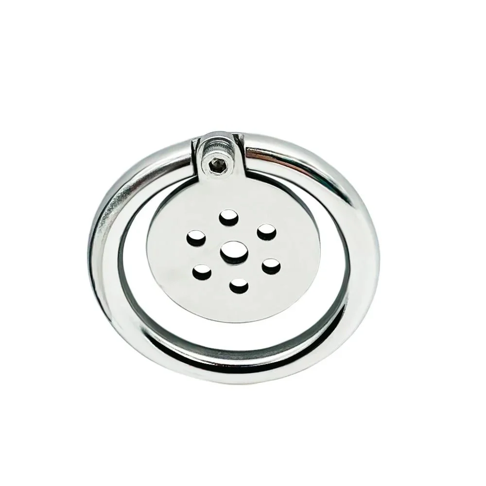 Stainless Steel Bird Cage Lock Bottle Cap Chastity Lock Device Circular Ring Skeleton Penis Lock Adult Sex Toys for Men