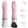 Rechargeable 10 Vibe Modes G Spot Heating Dildo Tongue Licking Vibrator Woman Sex Toys