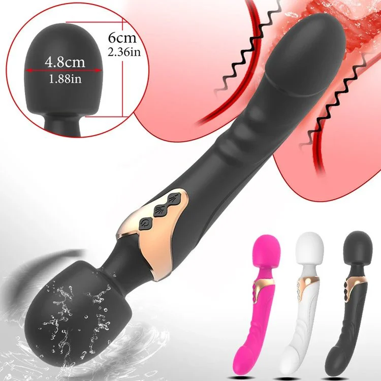 Rechargeable Dual Motor 10 Modes Powerful Big AV Wand Women Masturbation Sex Toys Vibrator