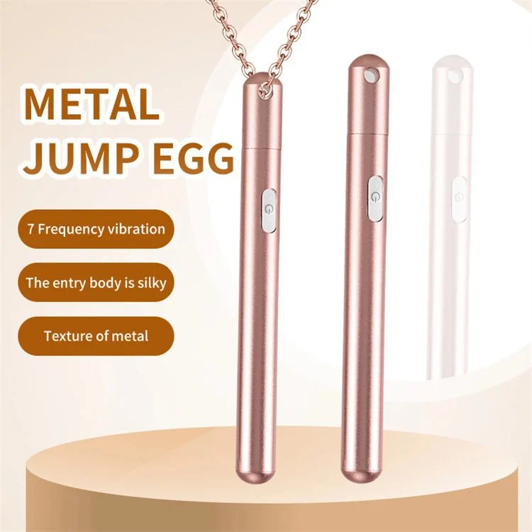 Rechargeable Waterproof 7 Frequency Steel Sex Toy Women Dildo Vibrating Necklace Vibrator Bullet