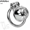 Metal Male Penis Restraint Chastity Cage Silver Glossy Built-In Penis Lock Erotic Toys for Male