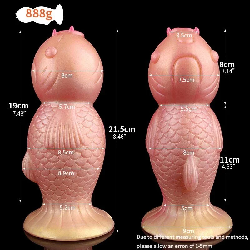 Huge Koi Dildo Liquid Silicone Anal Plug 8.9cm Thick Buttplug Sex Toy for Women Men Masturbator Beads SM Gay Sexy Shop