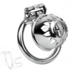 Premium Male Chastity Cage with Stealth Lock 4 Base Rings & 2 PA Ring Options Bird Lock Style for BDSM Bondage Play