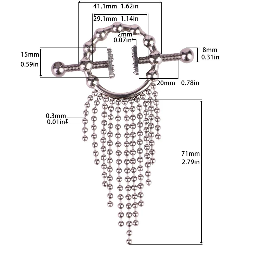 2 in 1 Bondage Set Weighted Nipple Clamps ,Nipple Clamps Harness Breast, Leather Cupless Bra Restraint Sex Toys Women