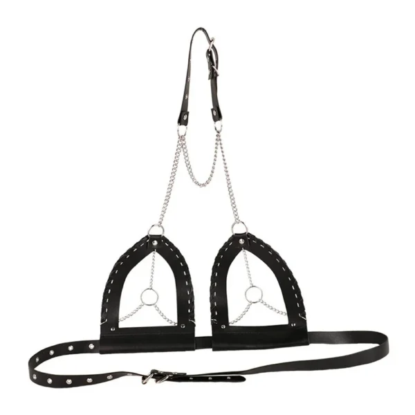 Sexy Bra Adjustable Belt Breast Psyche Goddess Corset Dark Leather Desire Chain Women Flirting Adult Toys