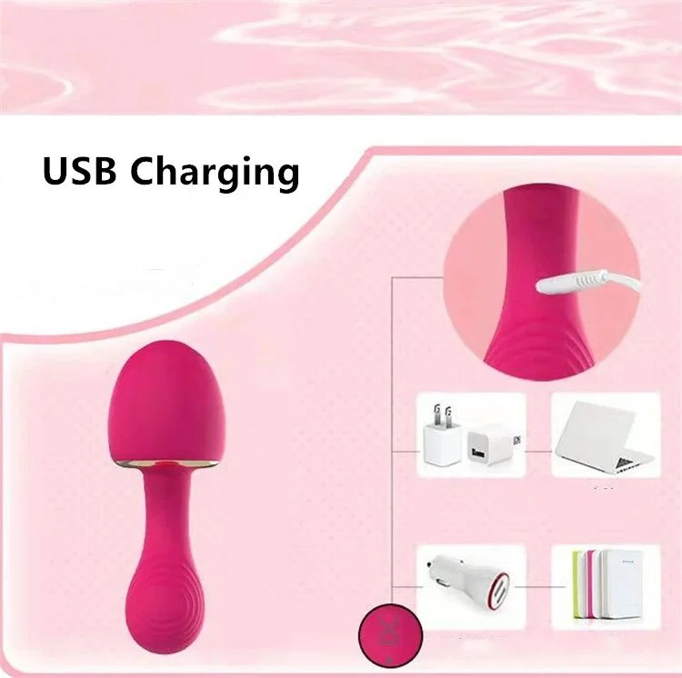 Sex Toy for Woman 5 in 1 G Spot Heating Mushroom Head Dildo Clitoral Sucking Mushroom Vibrator