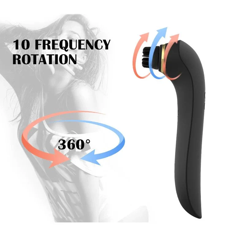 Sex Toys 2 in 1 Vibrator 360 Rotating Head Clitoral Licking Female Masturbation Vibrator