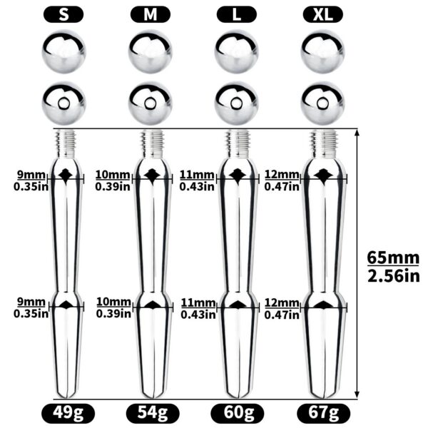 304 Stainless Steel Horse Eye Stick with 4 Sizes Sexual Abuse Urethral Dilatation Equine Eye Irritation Sex Toy for Man