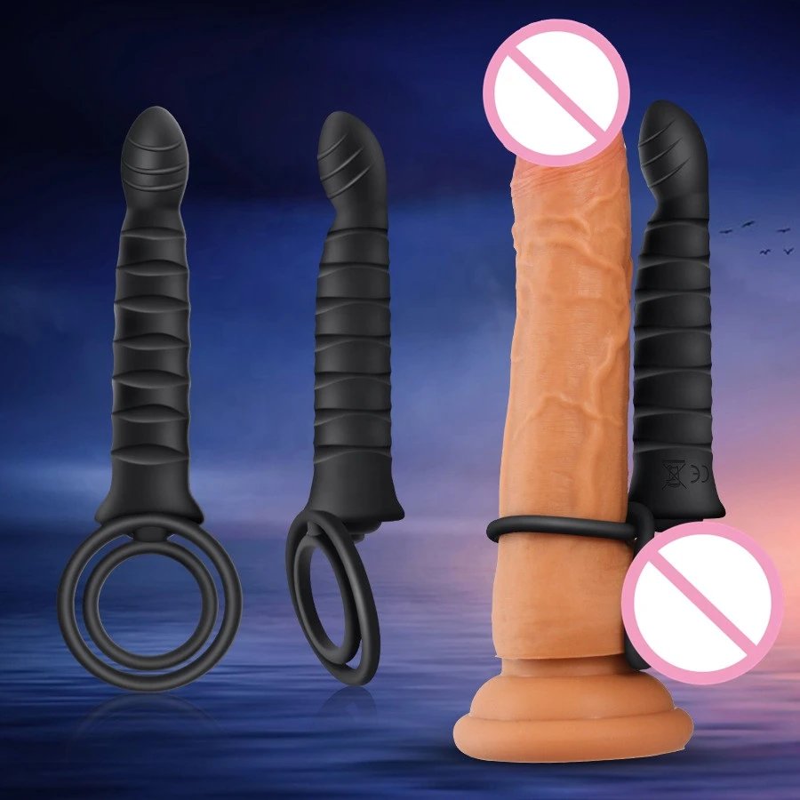 10 Frequency Sex Toys for Couples Cock Ring Double Vibrator Male Masturbation Vibrating Cock Ring