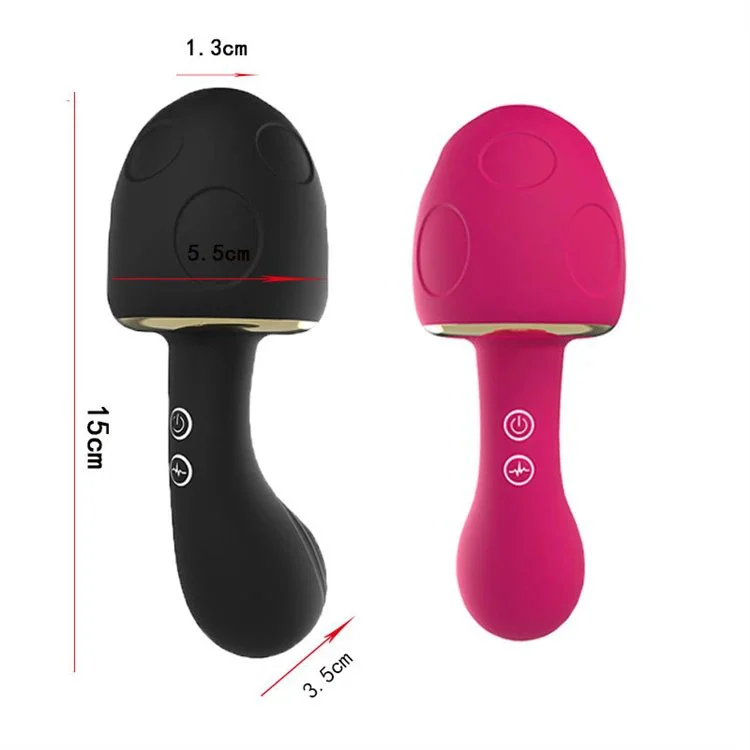 Sex Toy for Woman 5 in 1 G Spot Heating Mushroom Head Dildo Clitoral Sucking Mushroom Vibrator
