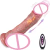 Realistic Dildos for Adults G-Spot Multi-Function Vibrator with Real Touch Feeling Soft Silicone Dildo for Women