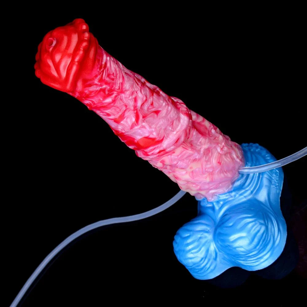 Inflatable Water Spray Simulation Sex Fantasy Monster Dildo Soft Silicone Dildo Spray Masturbator Adult Fun Sex Toys