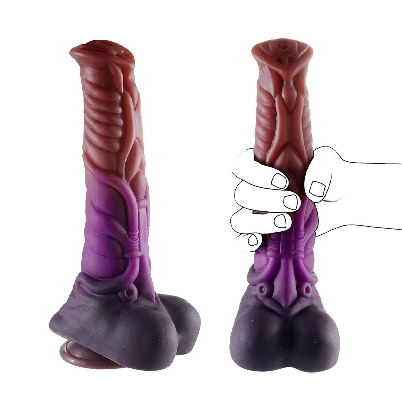 Large Silicone Anal Dildo with Suction Luminous & Squirting Features Soft Adult Sex Toys for Men Women Alien & Monster Themed