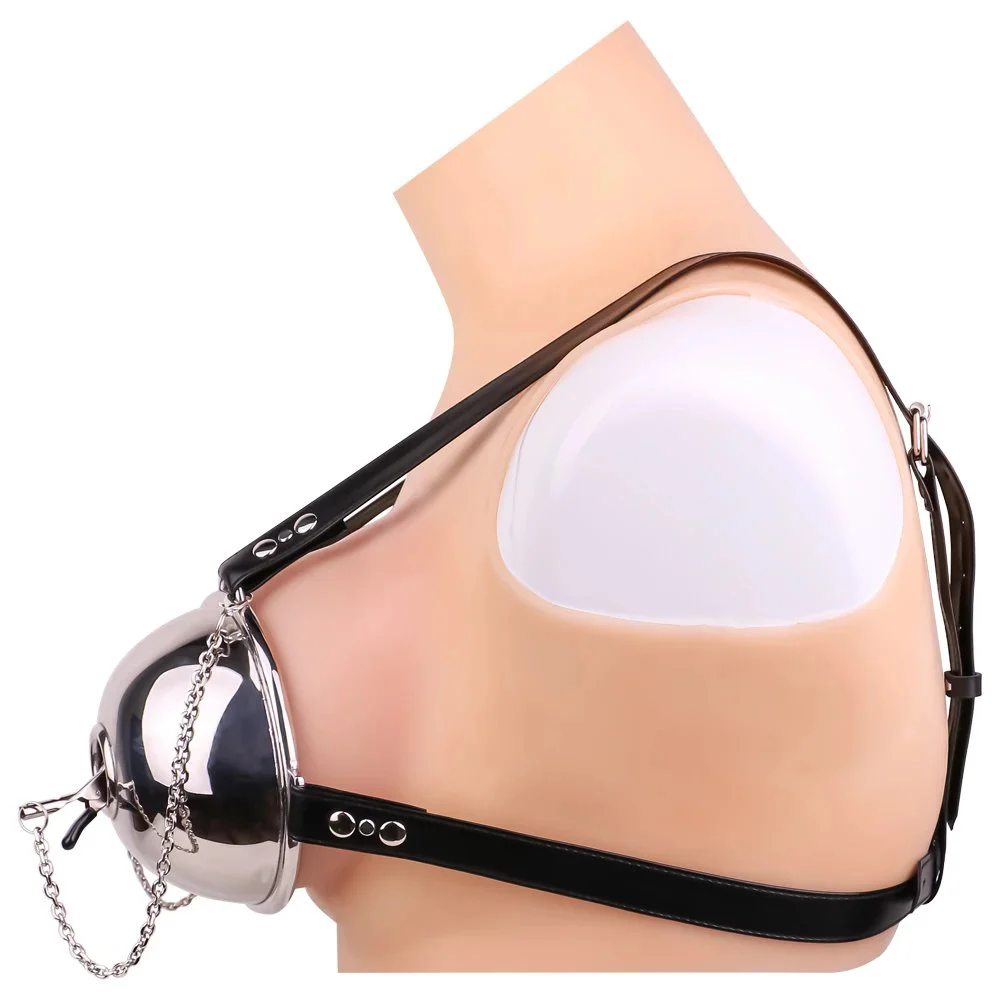304 Stainless Steel One-piece Kingkong Shield crocodile Nipple Clip Wearable PU Leather Adult Sex Toy Bed Couple Flirting SM Toy