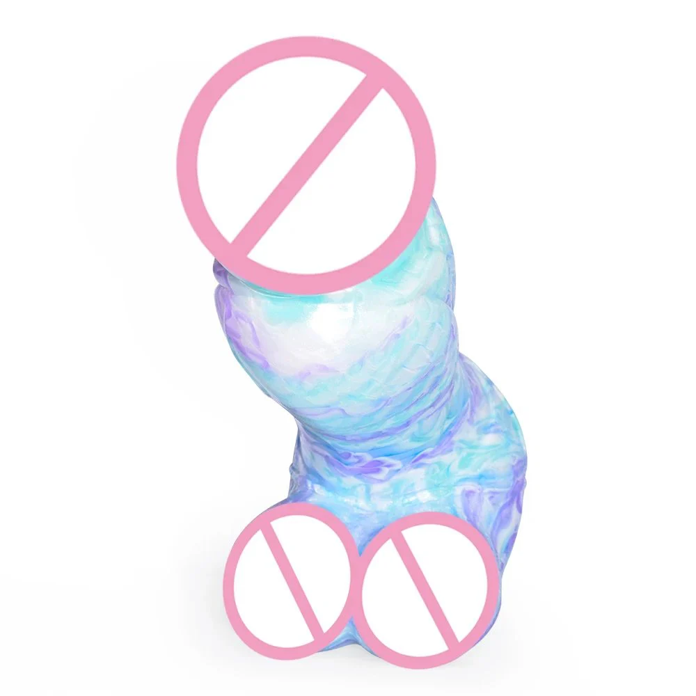 Large Wolf Knot Dildo With Sucker Silicone Multi Color Thick Anal Plug Big Dong Fantasy Sex Toys Shop Erotic Products