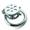 Super Hot Male Painful Chastity Devices Flat Short Chastity Cage Stainless Penis Ring