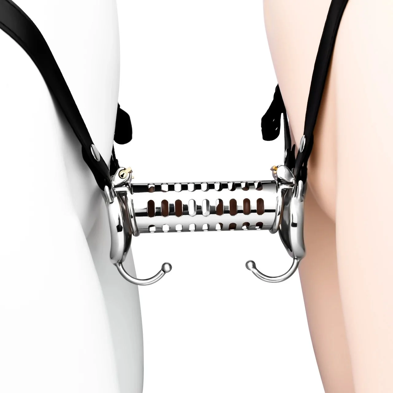 Metal Double Birdcage Chastity Cage Wearable Gay Stainless Steel Cock Ring Hook Abstinence Sex Toy Adult Flirting Game