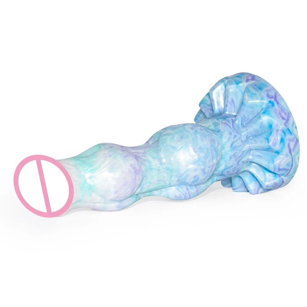Large Knot Dog Horse Dildo With Sucker Big Dong Colorful Anal Plug Fantasy Animal Penis Silicone Sex Toys for Women