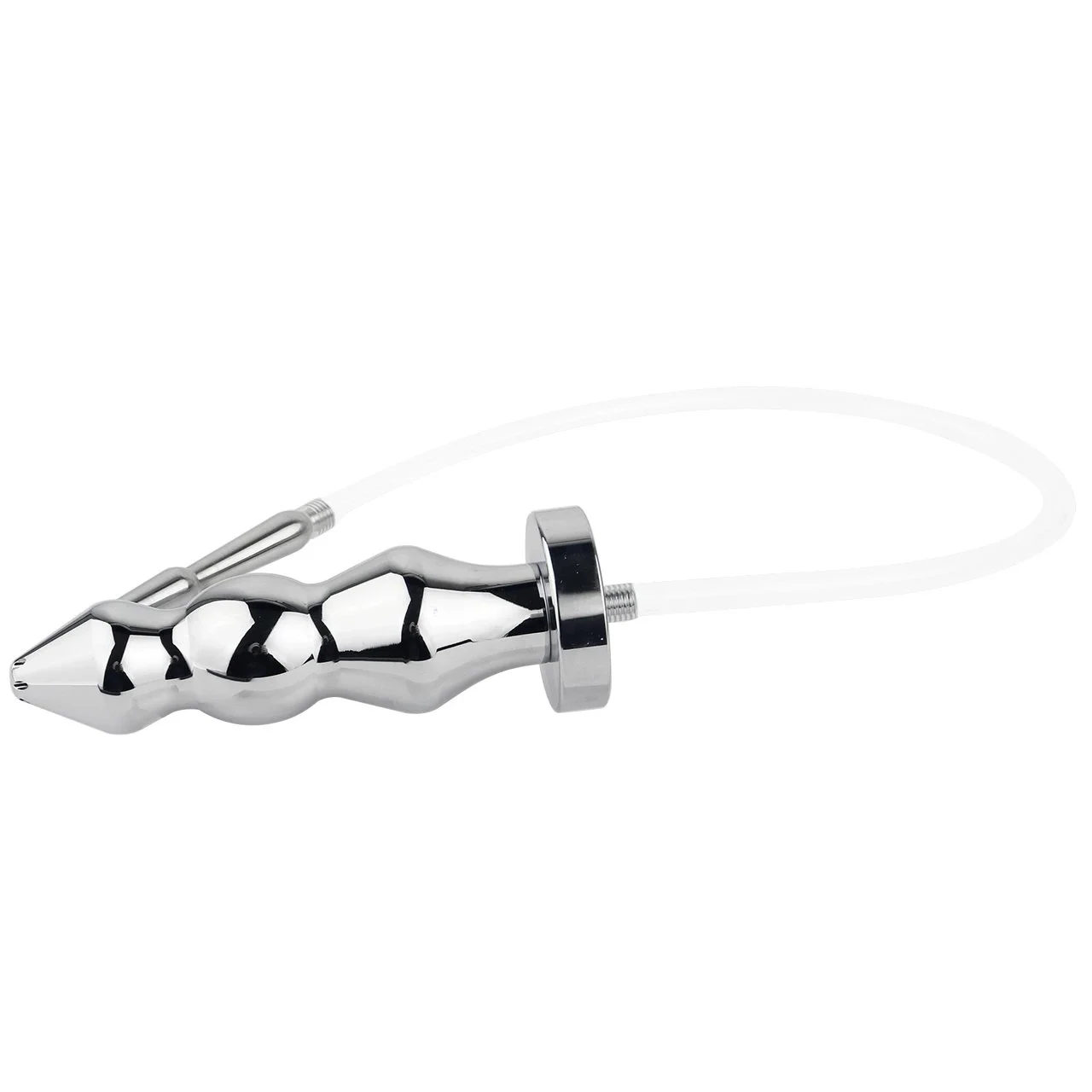 Metal Butt Plug Stainless Steel Butt Plug with Silicone Catheter Male Gay Adult Sex Toys