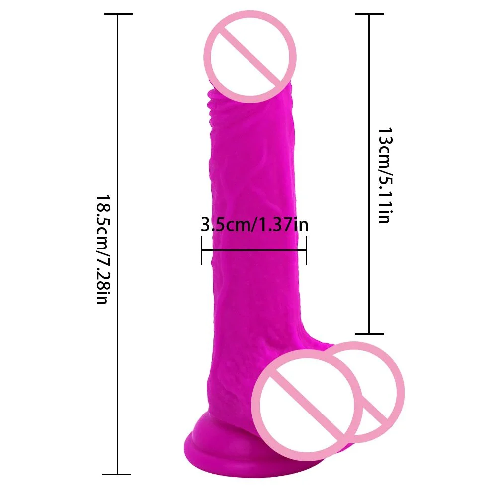 Adult Sex Toys Female Masturbation Super Soft Huge Realistic Pink Purple Silicone Dildo