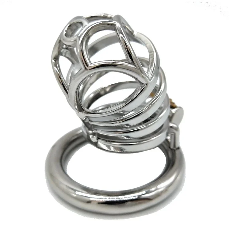 Stainless Steel Metal Male Chastity Lock Cb Adult Anti-derailment Anti-masturbation Chicken Coop Couple Flirting Supplie