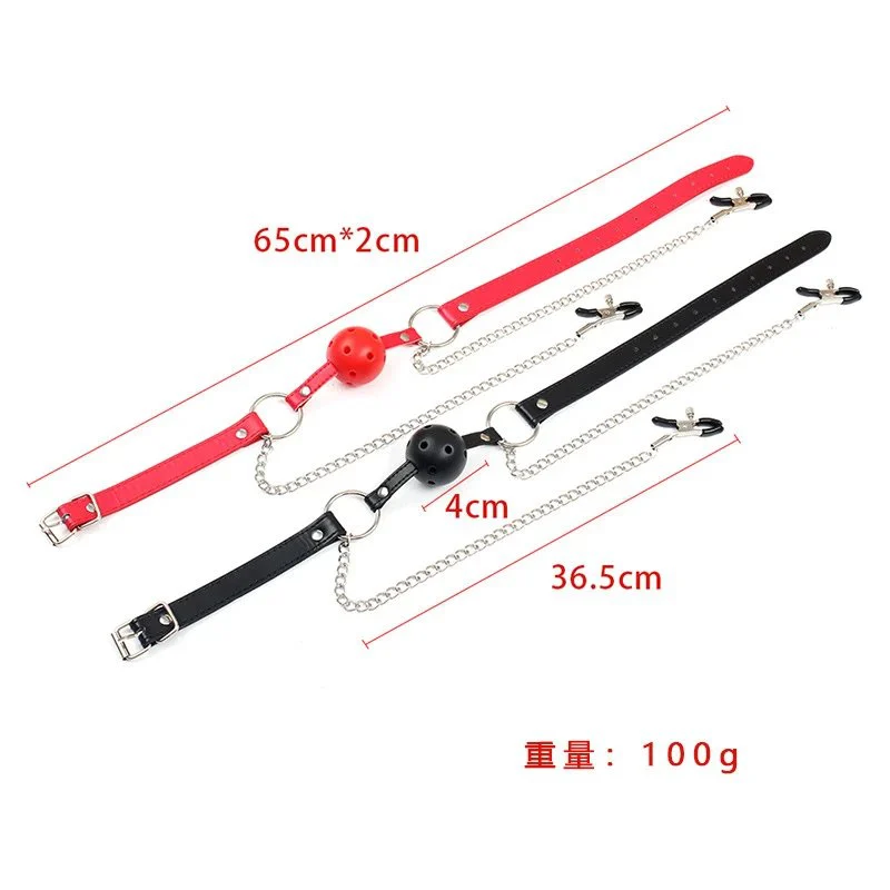 Adjustable Pvc Strap Ball Gag Breathable Black Mouth Gag Adult Bondage Toy for Couples Dominant Submissive Play Roleplay