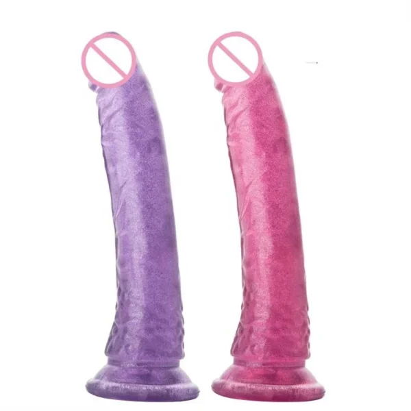 Realistic High Transparent Luminescent Dildo with Suction Cup Sex Toys for Women Luminous Dildo