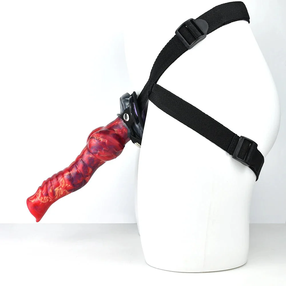 9.25 Inch New Large Artificial Wearable Strap Penis Chastity Belt for Male