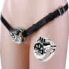 Male Bondage Belt Fixed Chastity Cage Stainless Steel Male Penis Chastity Lock for Bdsm