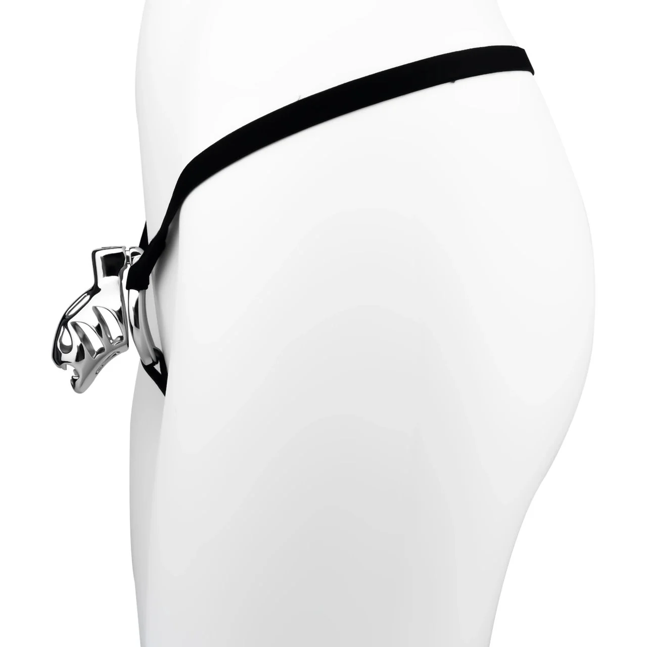 Male Chastity Cage with Belt & Invisible Lock - 4 Ring Sizes Metal Penis Cage Wearable Bondage Sex Toys Accessories for Men