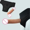 Lesbian Sex Toy Realistic Dildo Wearable Hollow Penis Sleeve Extender Strap on Dildo Pants Lesbian Dildo