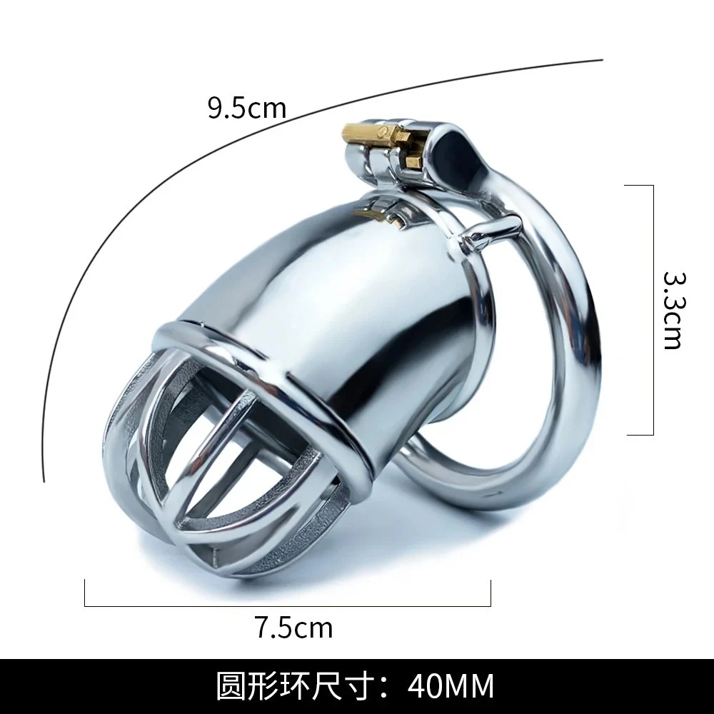 Total High 95mm 304 Stainless Steel Chastity Bondage Homemade Male Chastity Cage for Men