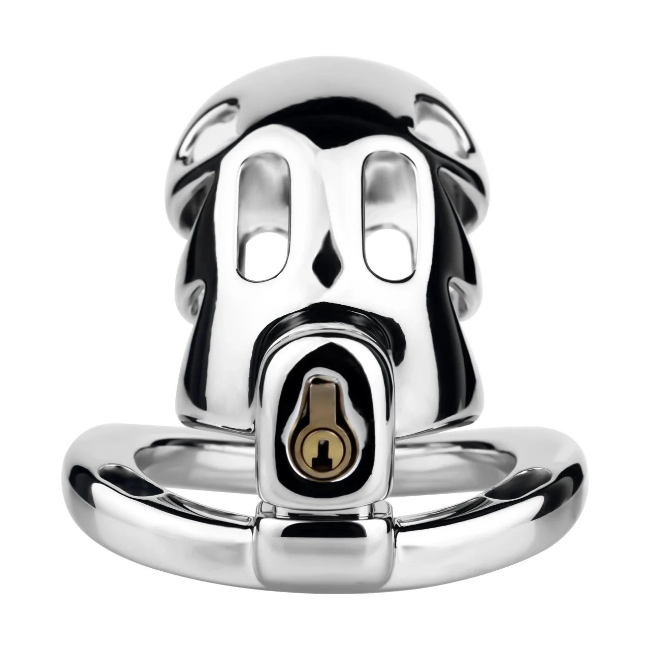 Male Chastity Cage Wearable Male Chastity Cage Metal Cage for Spicing up Intimacy Sex Toy Available in Four Sizes