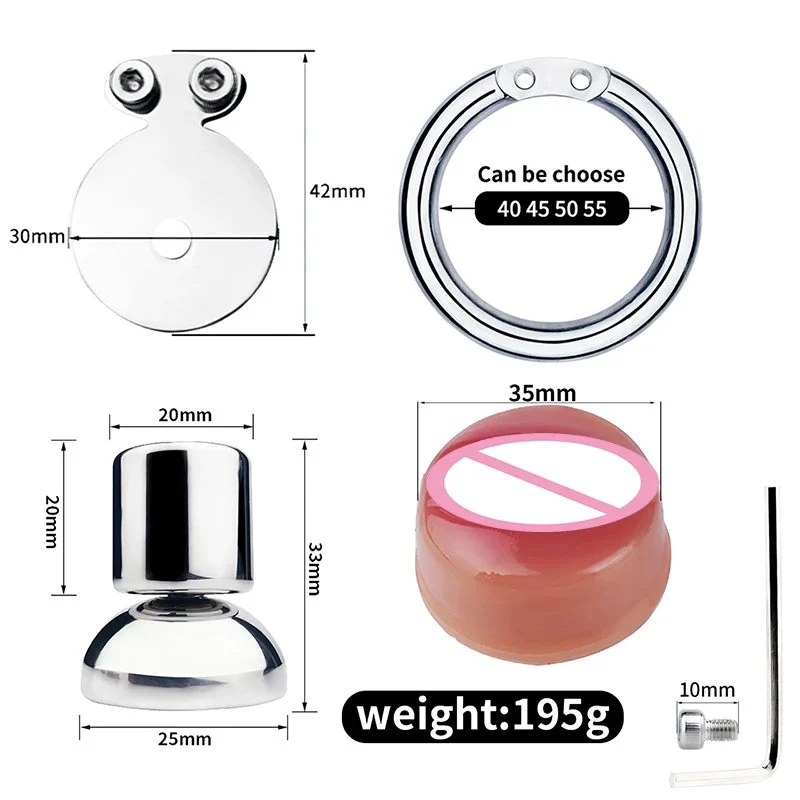 Metal Chastity Cock Cage with Screw DIY Cage Sissy Small Chastity Cage Male Inverted Cock Chastity