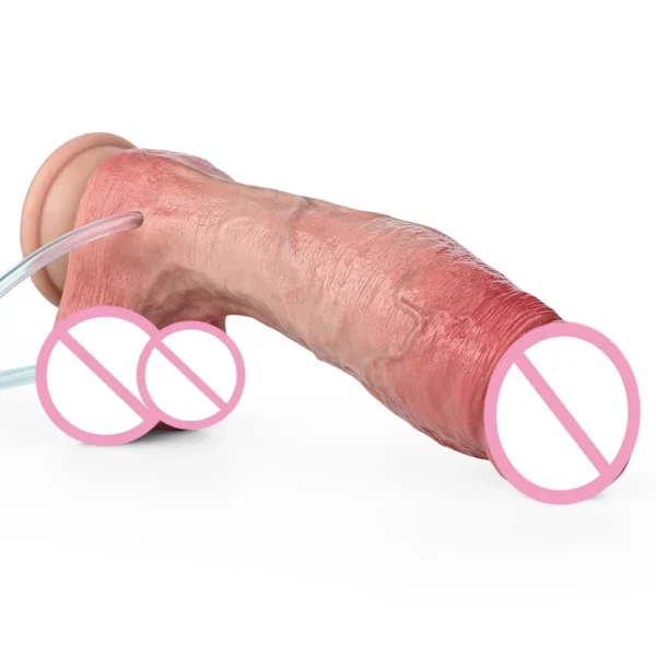 Realistic Inflatable Anal Plug Dildo with Squirting Pump Fetish BDSM Anal Plug Dilator Prostate Stimulator Vaginal Anal Dildo