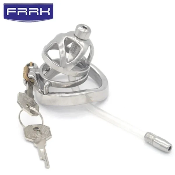 Total High 49mm 304 Stainless Steel Cage With Stealth Lock Ring Lock Bondage Bird Lock Chastity Cage