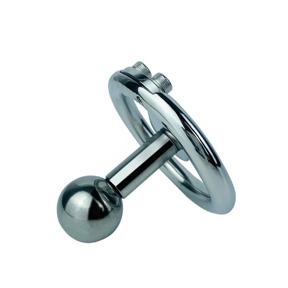 Penis Ring Metal Beads Weight Feeling Stainless Steel Chastity Cage Male BDSM Sex Toys Ring Chastity Device Sexual Toys