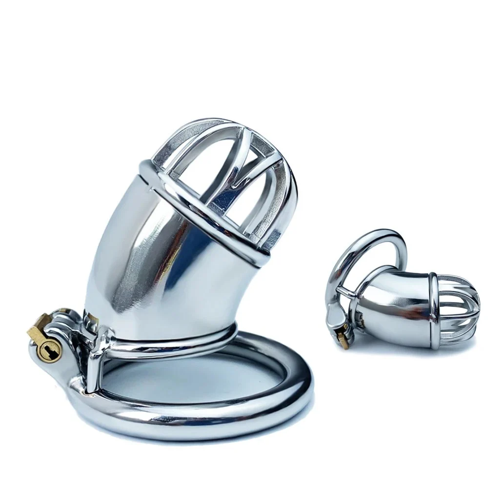 Total High 95mm 304 Stainless Steel Chastity Bondage Homemade Male Chastity Cage for Men