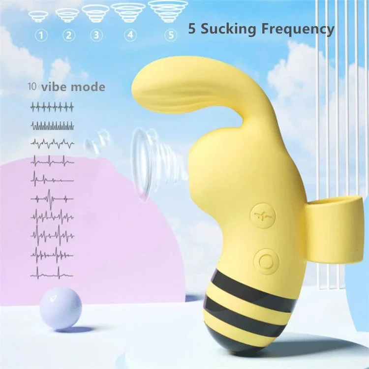 Sex Toys for Women Cute Animal Silicone Nipple Stimulator Mini Finger Clitoral Sucking Bee Vibrator