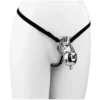 Wearable Male Chastity Device with Catheter Port Steel Construction Suitable for BDSM Male Restraint Convenient to Adult Toy