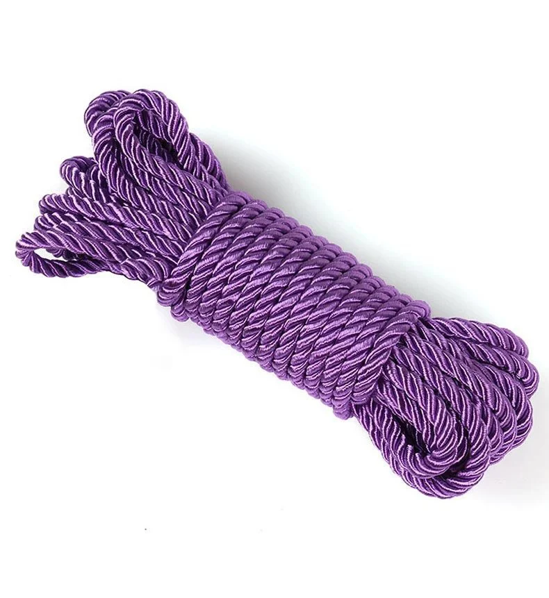 Adult Sex Silk Rope Male And Female Training Binding And Restraint 10 Meters Colorful Hand Woven Rope