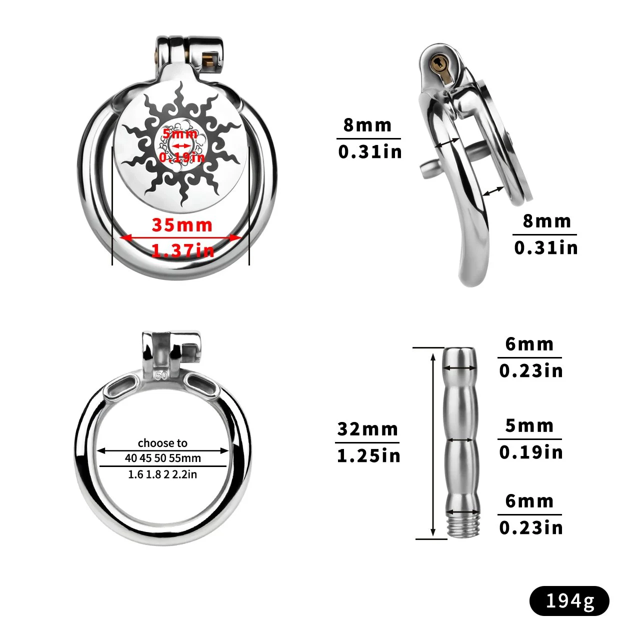 Negative Pressure Penis Cage Stainless Steel Built-in Male Chastity Lock with Urination Tube Design Restraint Toy