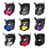 Adult Men and Women Puppy Cosplay Leather Cover Hood Mask Sex Toys for Role Play for Adult Sex Use