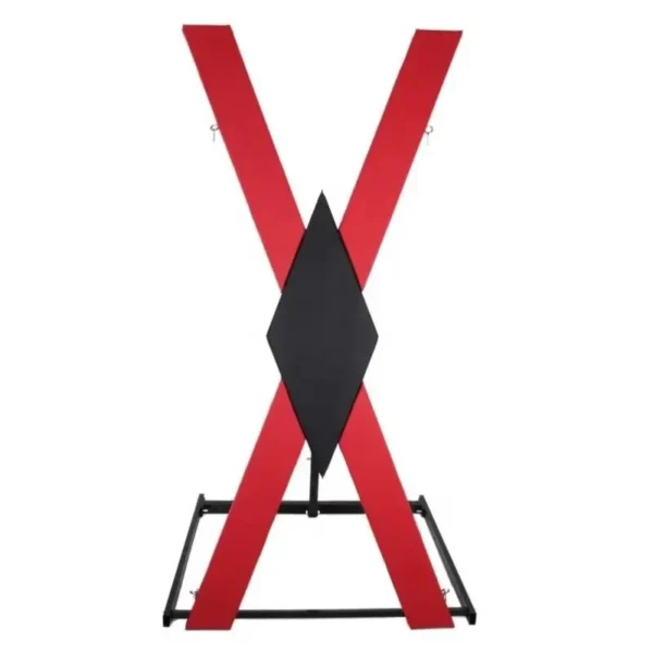 Adult Sex Restraint Chair X Rack with Leg Cuffs & Handcuffs-Classroom Use Large Props