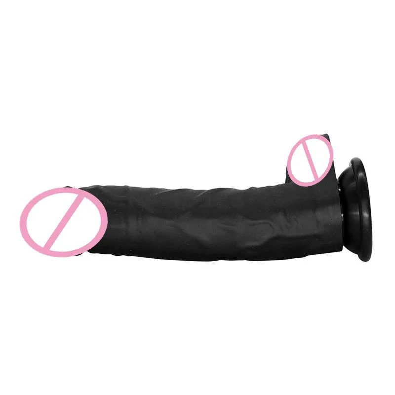 Liquid Silicone Artificial Penis Female Masturbation Toys Huge Realistic Black Dildo Thin Giant Soft Dildo for Women