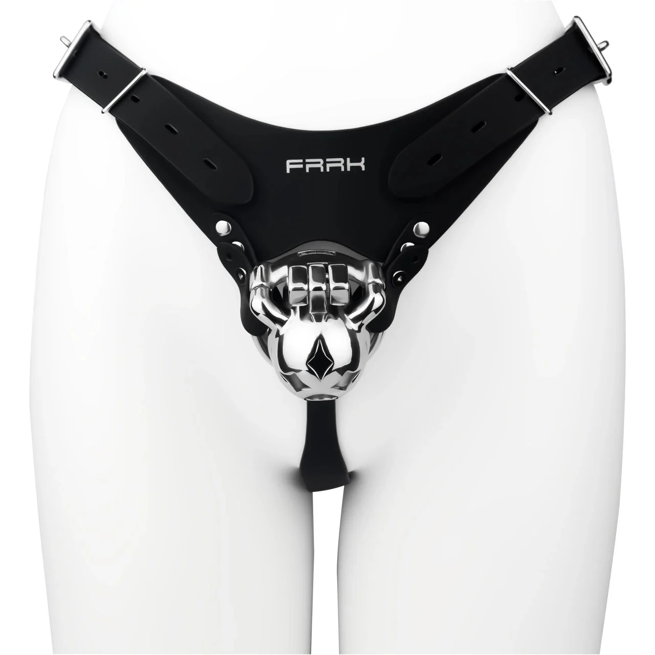 Wearable Male Penis Chastity Cage with Tube Stainless Steel Metal Chastity Device Convenient to Wear Suitable