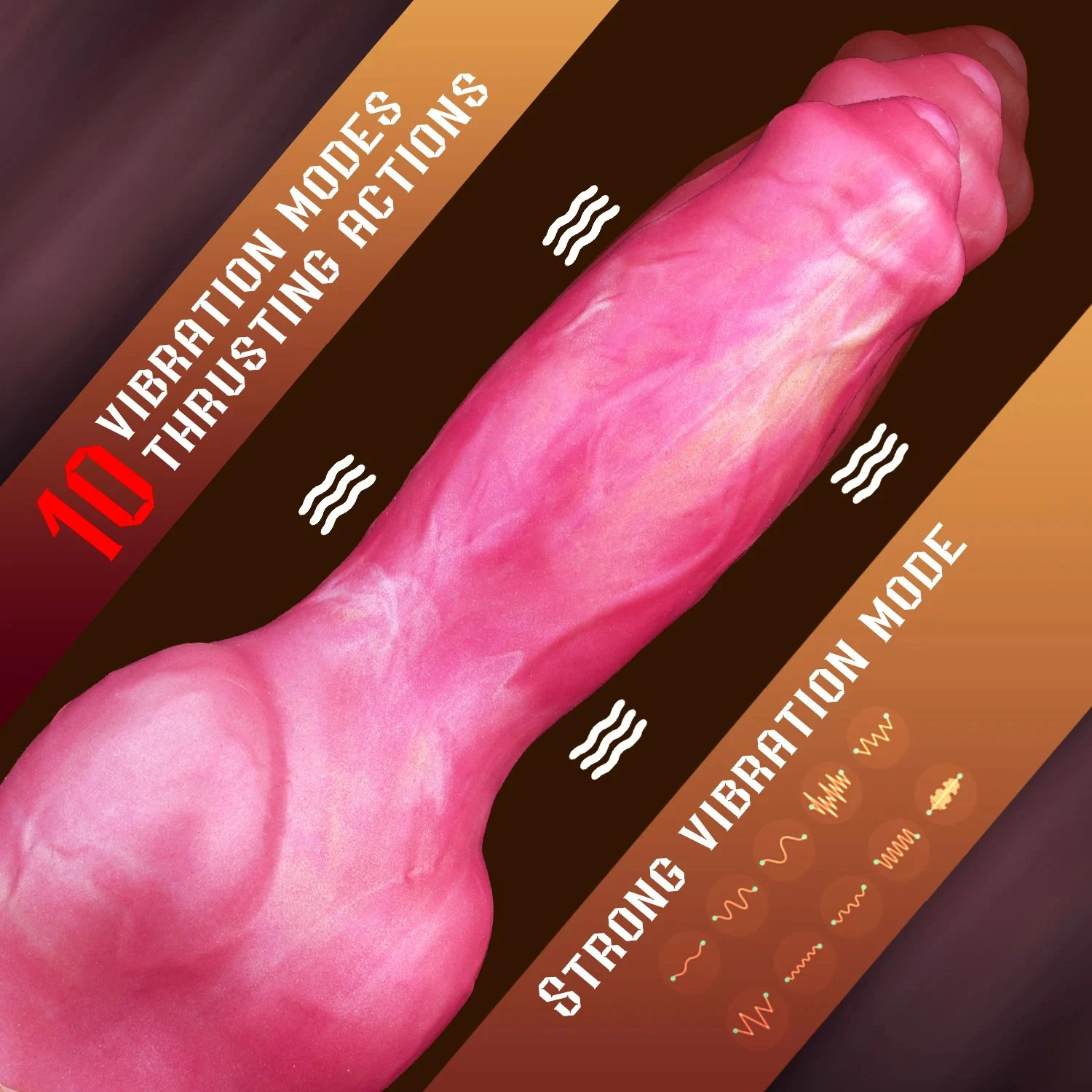 9 Inches Thrusting Dildo Vibrator Sex Toy Fantasy Dog Dildos Vibrators Suction CupMen & Women 10 Vibrating Remote Control