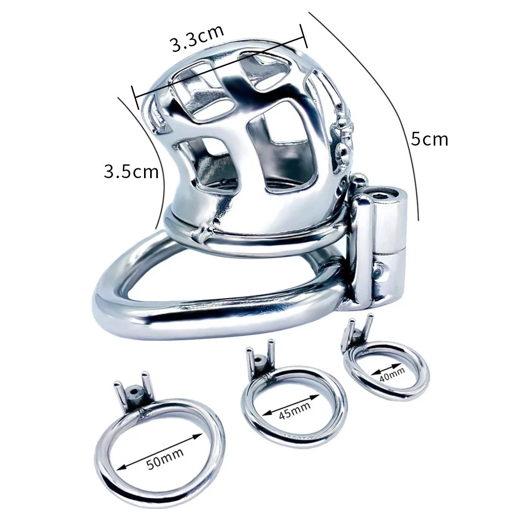 Total High 50mm 304 Stainless Steel Male Chastity Belt Bondage for Men