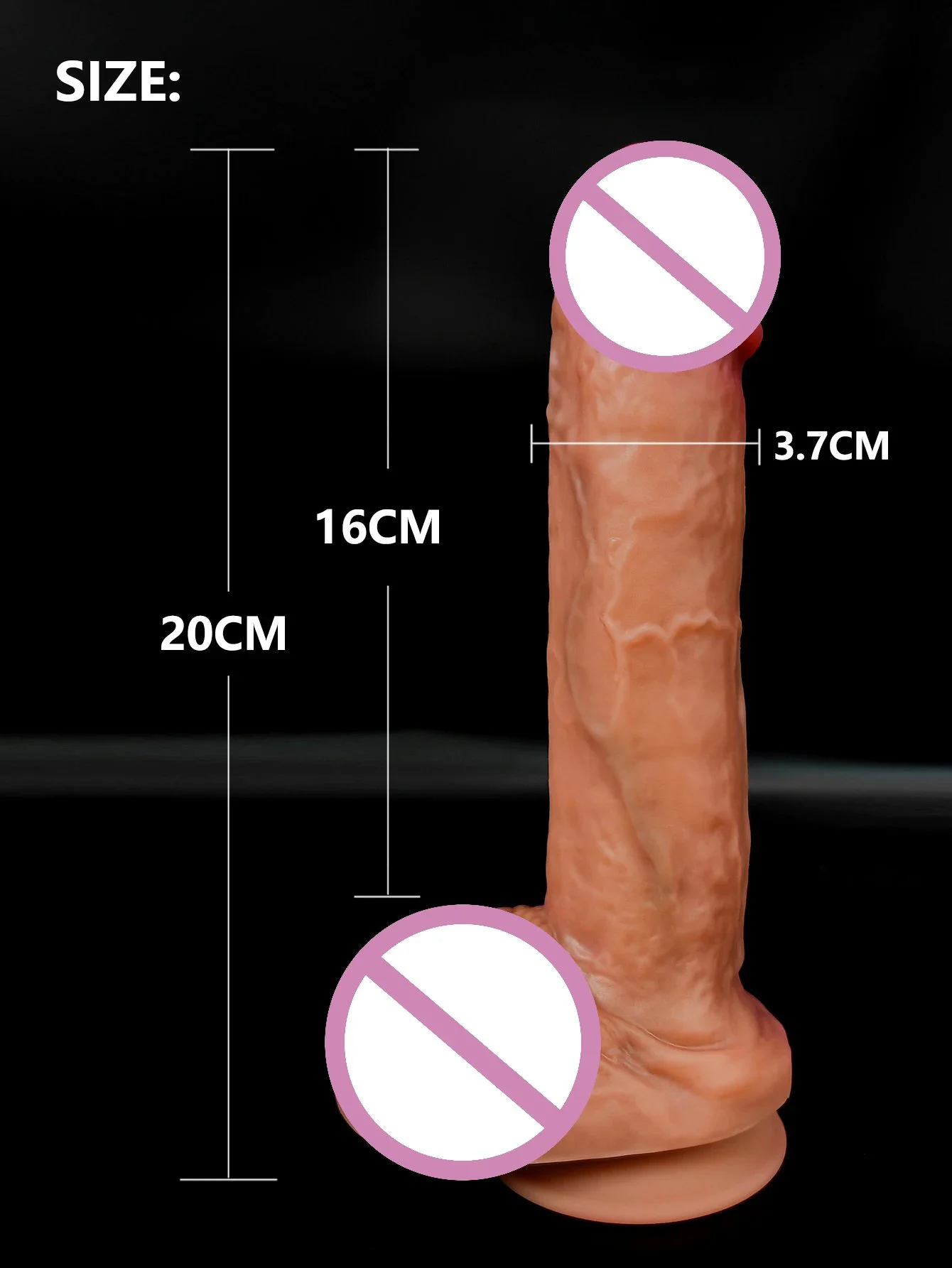 Sexy Body Big Size Sex Dildo Sex Toys Soft Silicone Thrusting Dildos for Women
